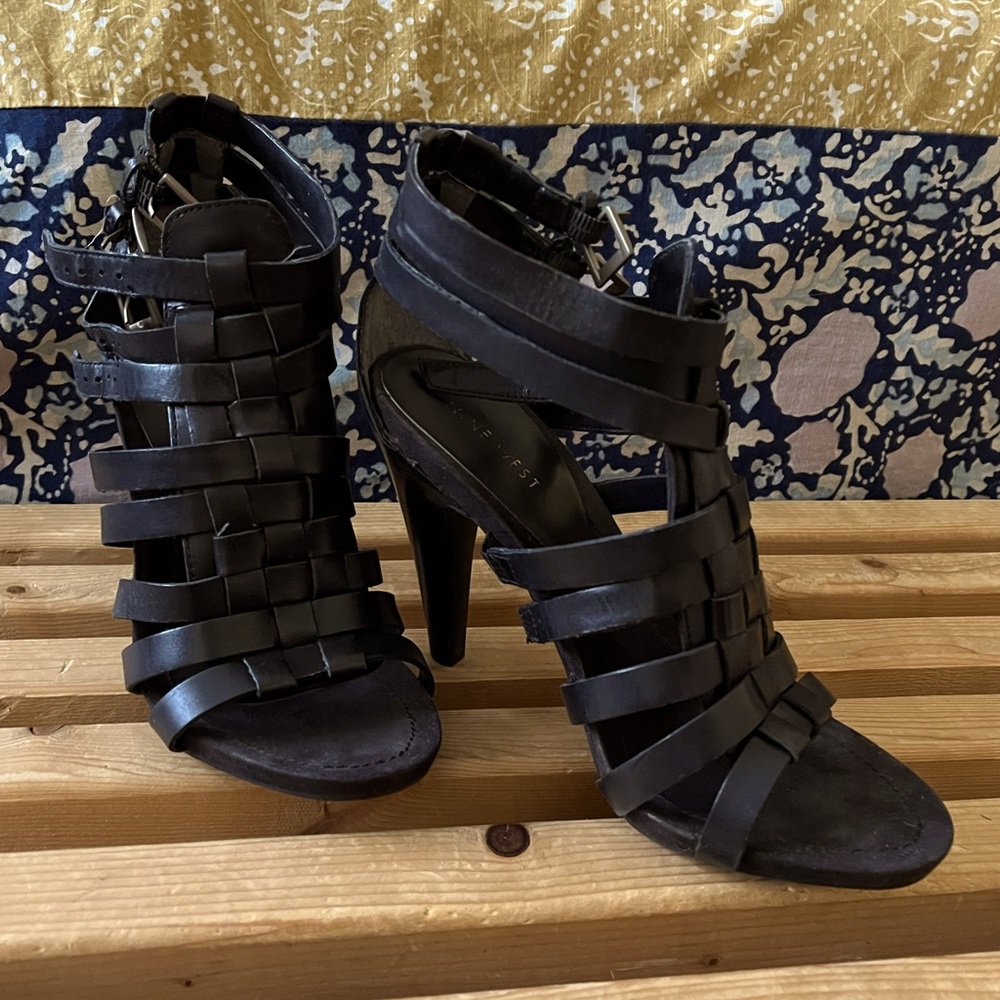 Nine West Caged Heel with Buckles